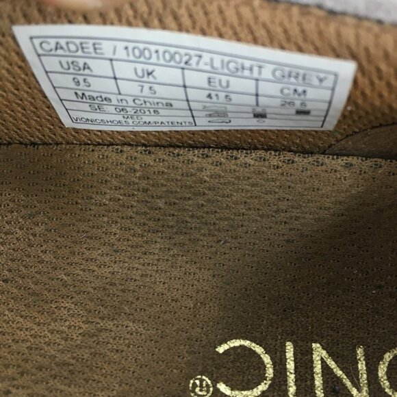 Vionic Cadee Light Gray Suede Leather Slip On Mary Jane Sneaker Size 9.5 - Picture 4 of 13